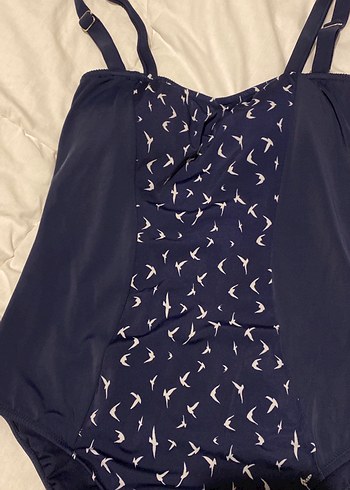 Kadın Lacivert Desenli Askılı Mayo - Görsel 2