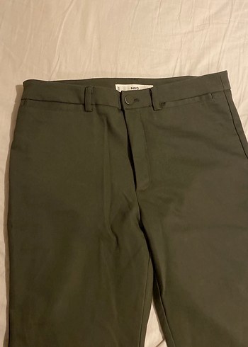 Kadın Haki Kumaş normal bel havuç pantolon - Görsel 4