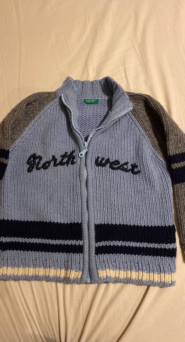 Erkek Çocuk Gri Yün Örgü fermuarlı hırka - Görsel 2