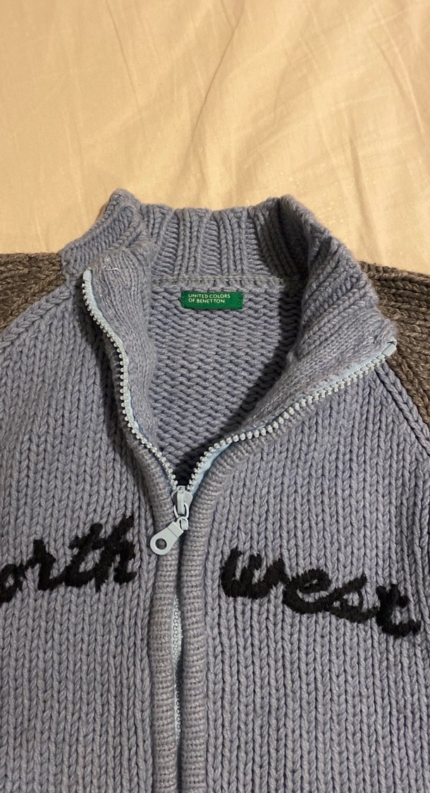 Erkek Çocuk Gri Yün Örgü fermuarlı hırka - Görsel 3