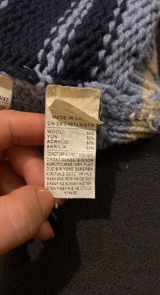 Erkek Çocuk Gri Yün Örgü fermuarlı hırka - Görsel 5