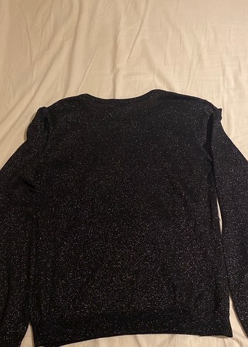 Siyah Deri Detaylı Kadın Triko - Görsel 5