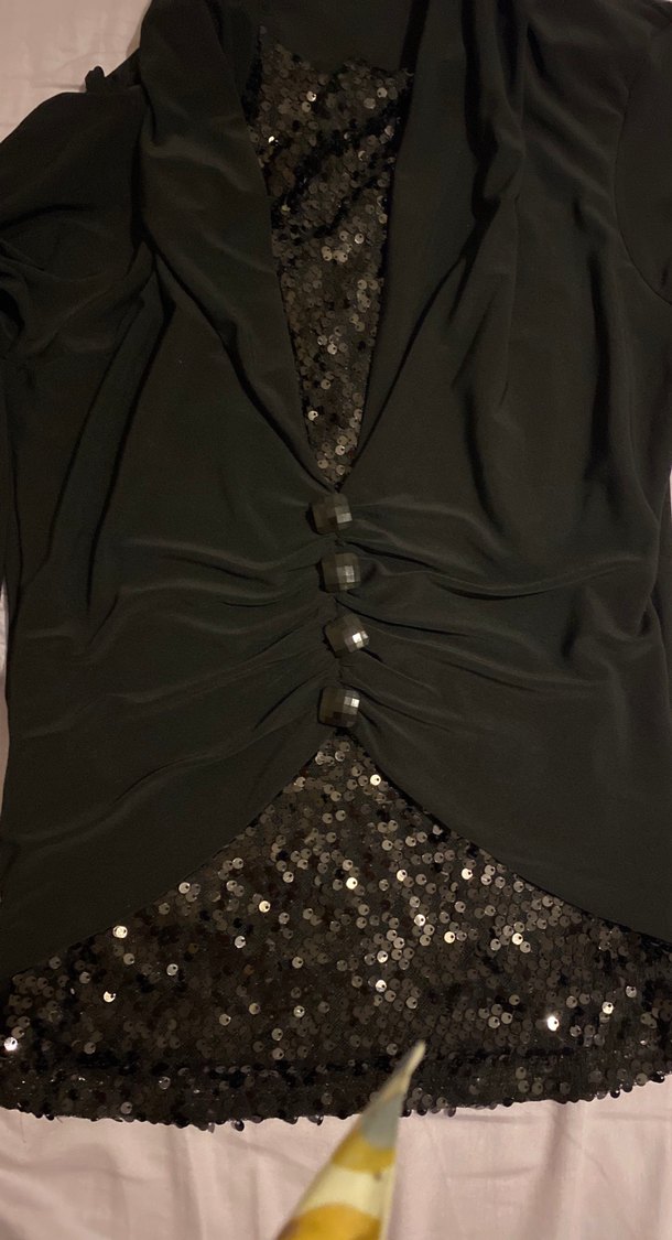 Payetli kadın bluz - Görsel 4