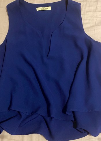 Kolsuz V Yaka Midi Kadın Bluz - Görsel 4