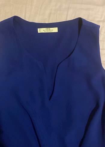 Kolsuz V Yaka Midi Kadın Bluz - Görsel 2