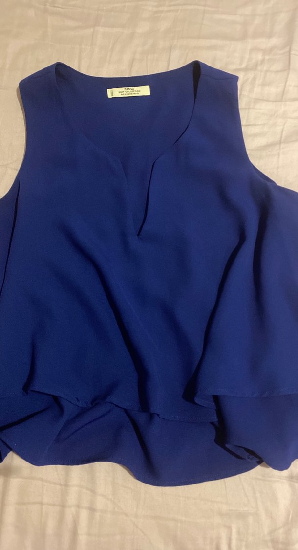 Kolsuz V Yaka Midi Kadın Bluz - Görsel 4