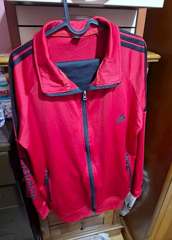 Adidas Kırmızı Fermuarlı Eşofman Takımı - Görsel 3