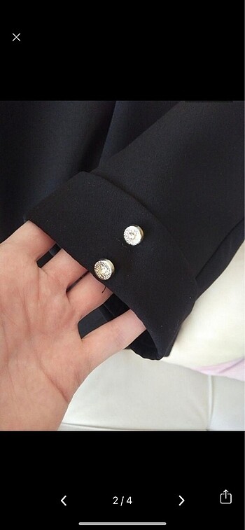 Siyah blazer ceket - Görsel 3