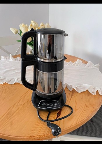 Siyah Gri Elektrikli Çay Makinesi