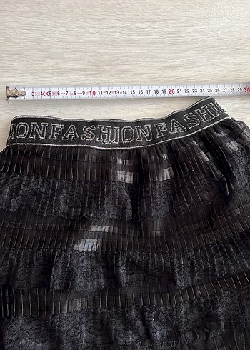 Kız Çocuk Siyah Fırfırlı Gotik Etek - Görsel 2