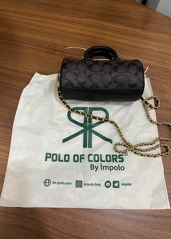 Coach Zincir Detaylı Siyah Deri El Çantası - Görsel 3