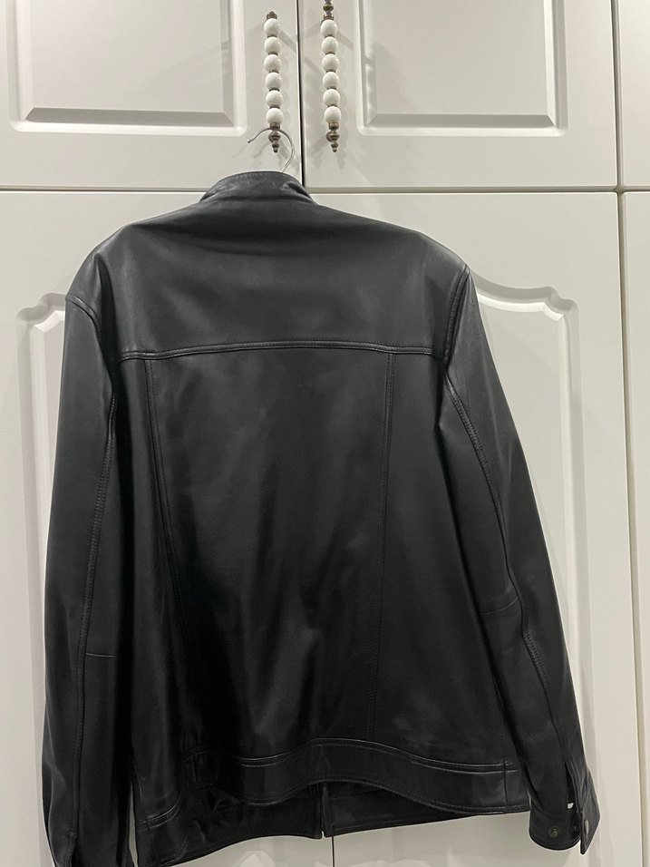 Erkek Siyah Deri ceket - Görsel 2