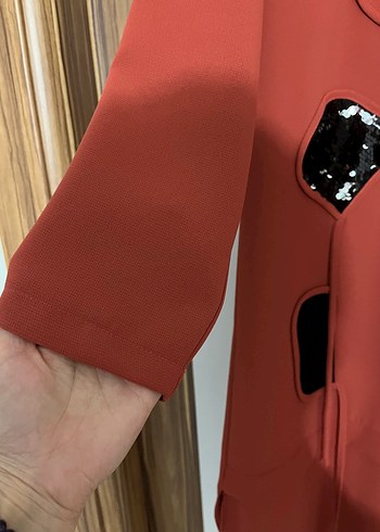 Kiremit rengi şık tunik - Görsel 5