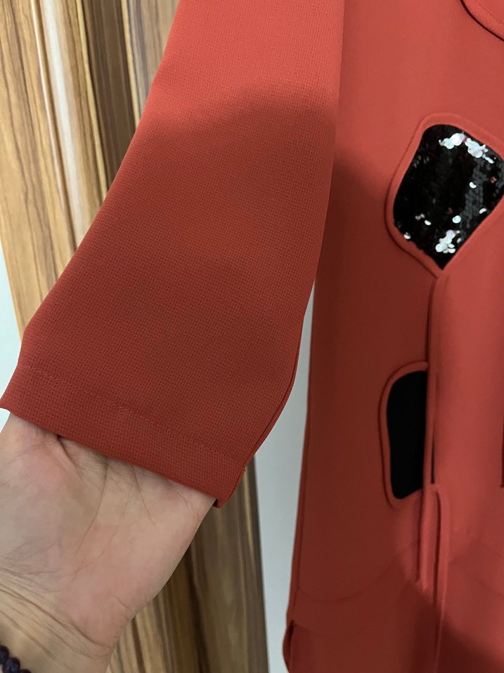 Kiremit rengi şık tunik - Görsel 5