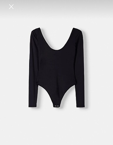 Bershka BERSHKA uzun kollu genis yaka body