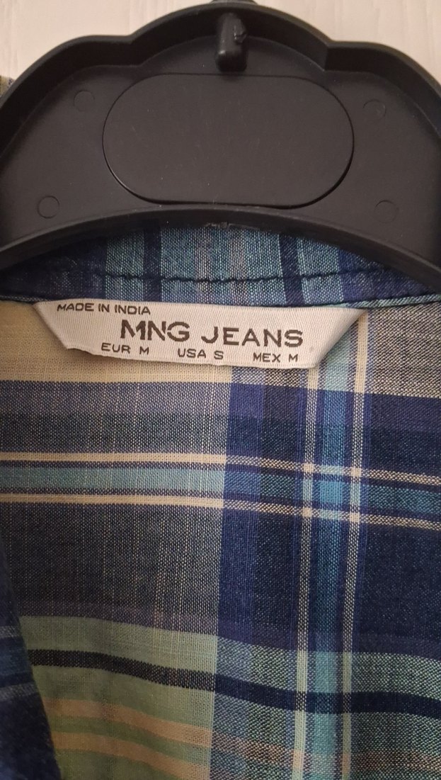 Mavi Ekose Uzun Kollu Gömlek - Görsel 2