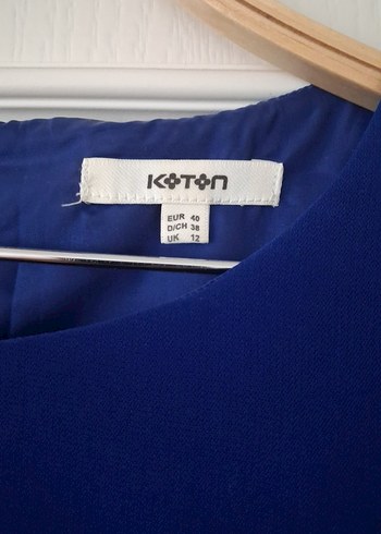 Klasik Lacivert Fırfırlı Midi Elbise - Görsel 2