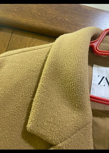 Zara Bej Çift Düğmeli Kaban - Görsel 4