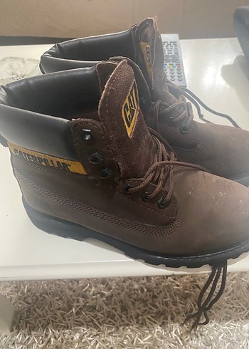 Kahverengi Deri Kadın Cırtlı Dolgu Topuk Bot - Görsel 4