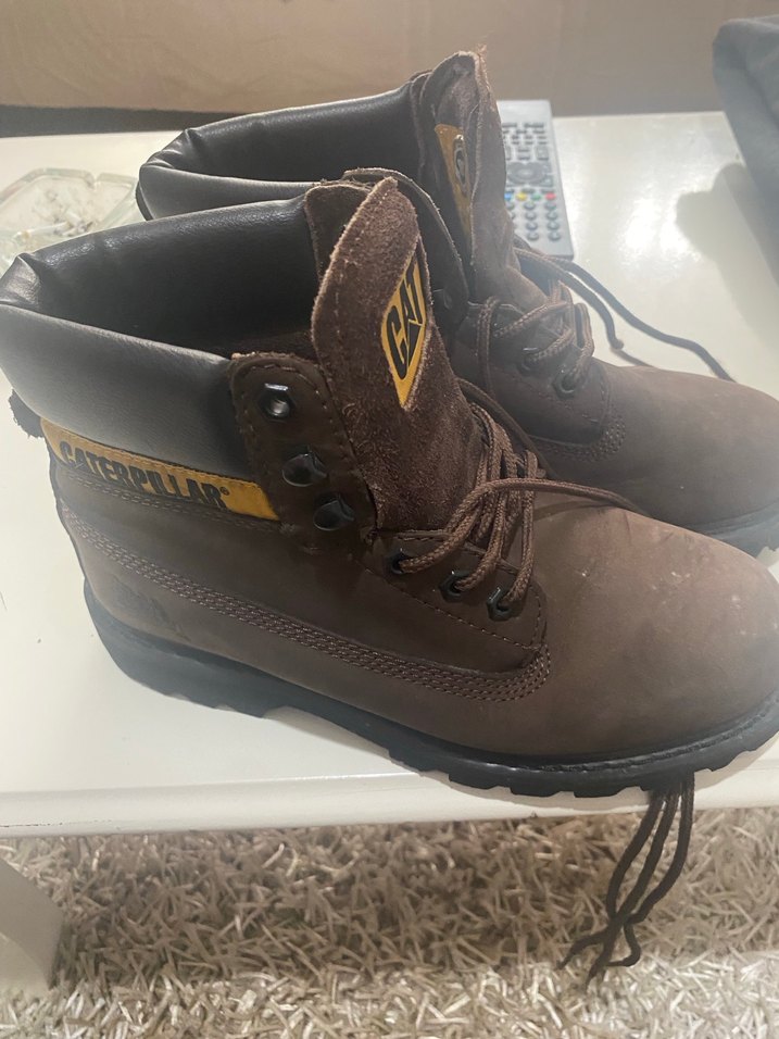 Kahverengi Deri Kadın Cırtlı Dolgu Topuk Bot - Görsel 4