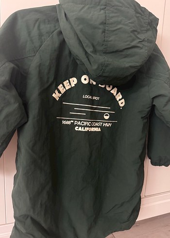 Koyu Yeşil erkek çocuk su geçirmez yağmurluk - Görsel 3