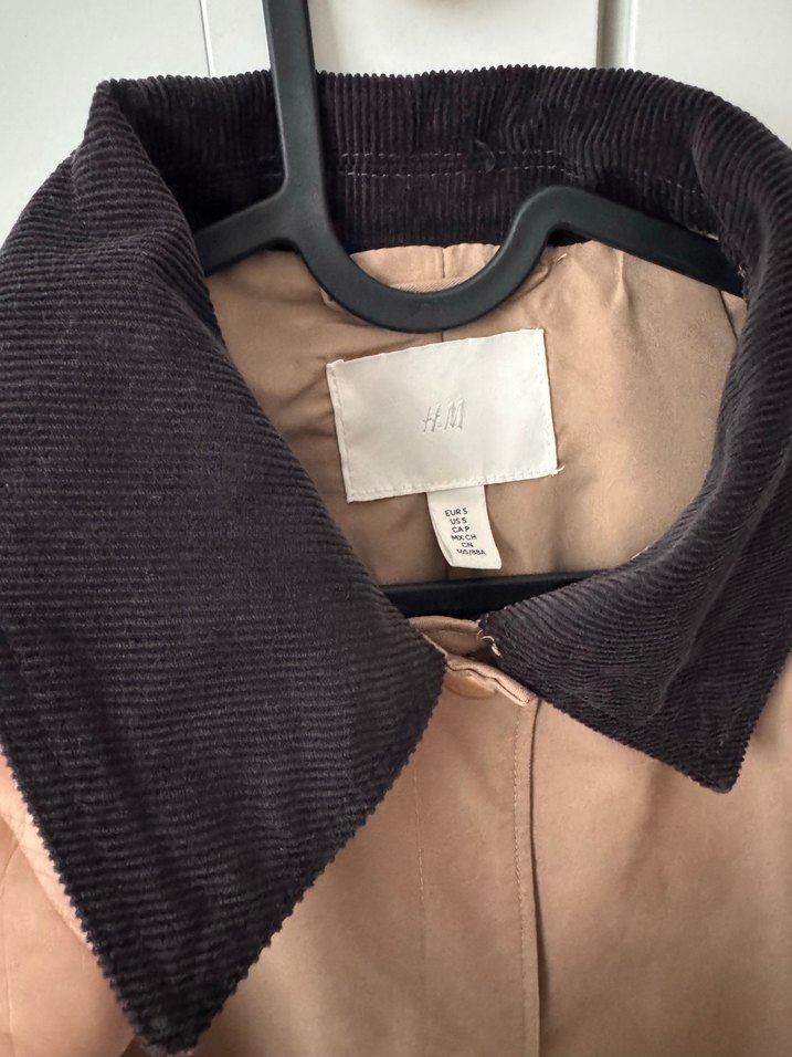 H&M Bej , yakası kadife Kadın Düğmeli Ceket - Görsel 2