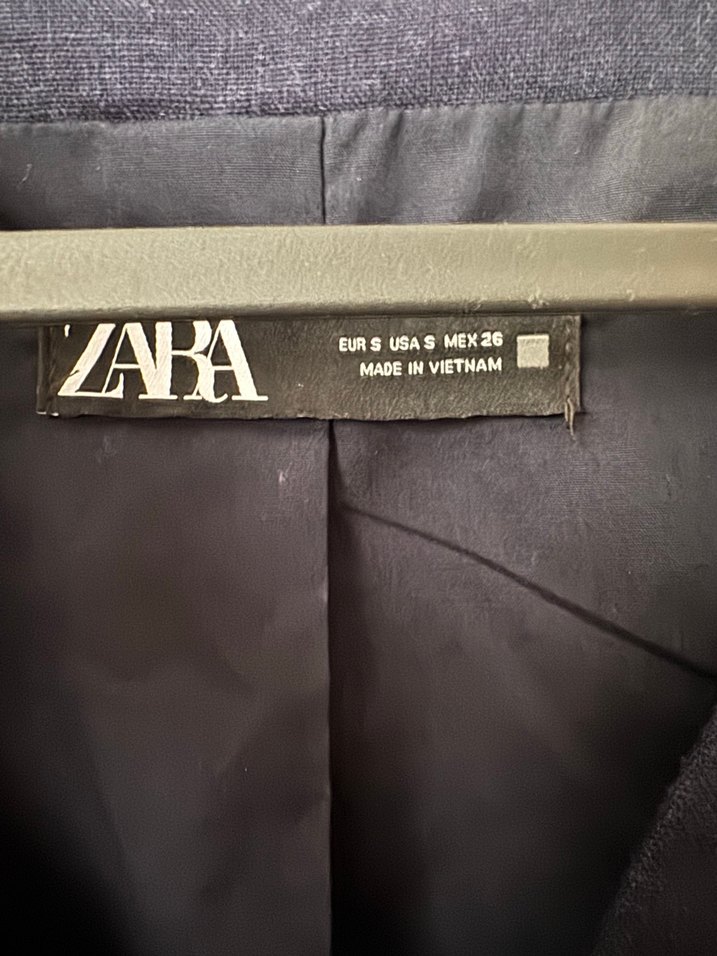 Zara Düğmeli Keten Kadın Yelek Lacivert - Görsel 3