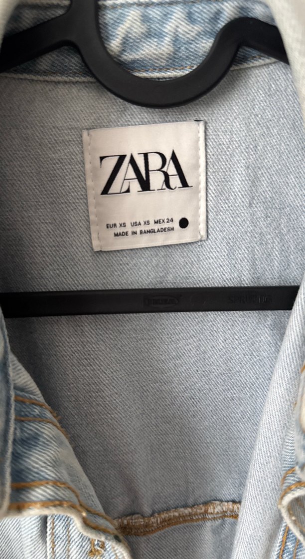 Zara düğmeli mavi denim ceket - Görsel 2