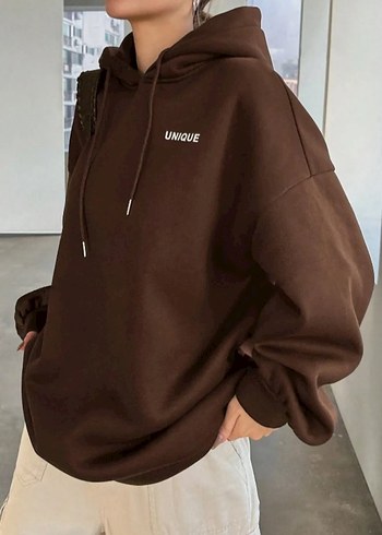 2K Baskılı Kadın Sweatshirt Kapüşonlu