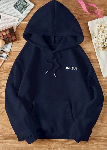 m Beden Baskılı Kadın Sweatshirt Kapüşonlu