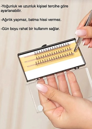 12mm Gerçek Kıl Takma Kirpik - Nesura - Görsel 3