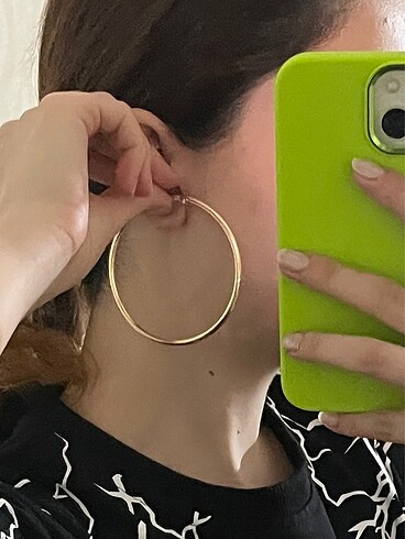 Koton gold çelik halka küpe