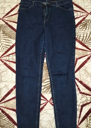 30 Beden Lacivert Midi Denim Kadın Jean