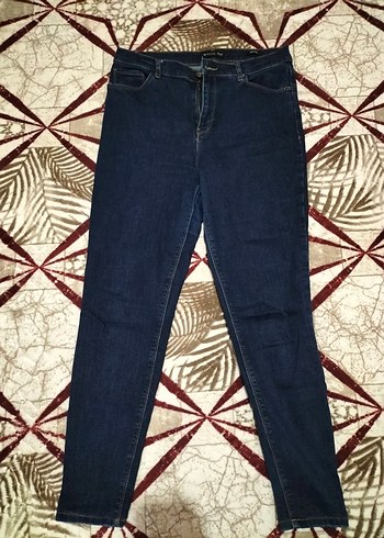 Lacivert Midi Denim Kadın Jean