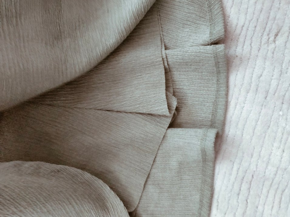 Bej Pilili Midi Kadın Etek - Görsel 3