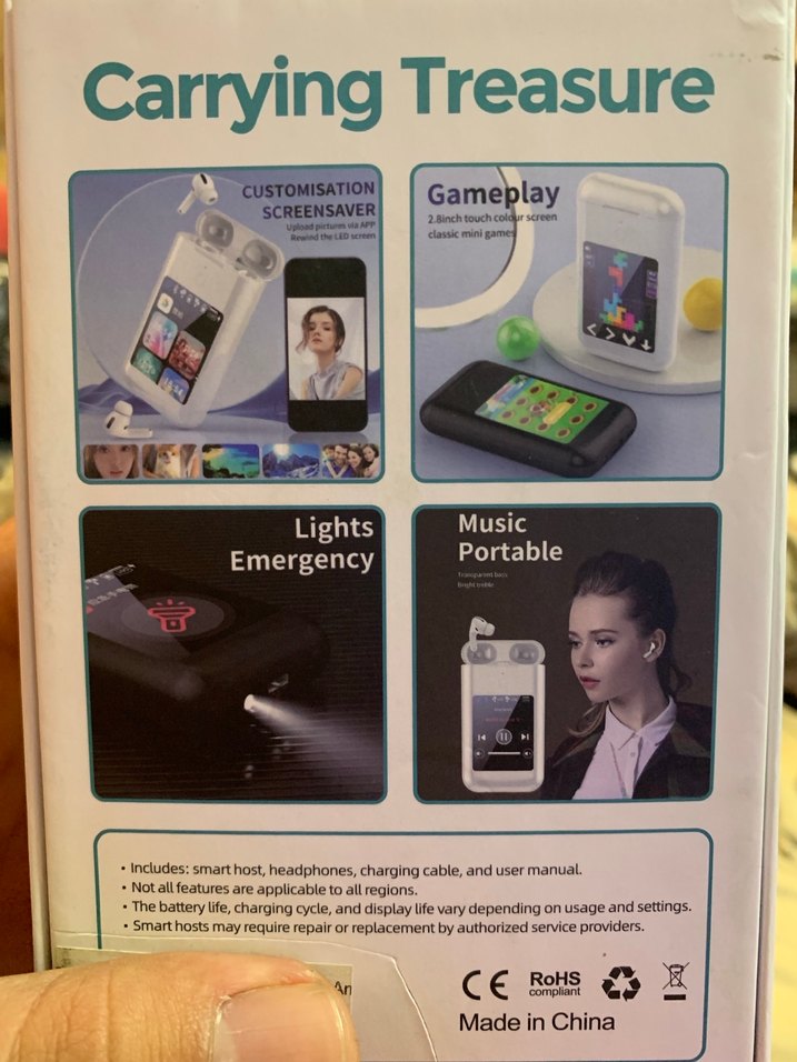 2.8" AMOLED Ekranlı Beyaz Kablosuz Kulaklık - Görsel 2