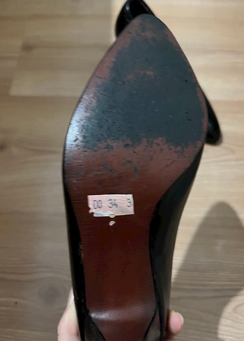 Kadın Siyah Yılan Desenli Stiletto - Görsel 4