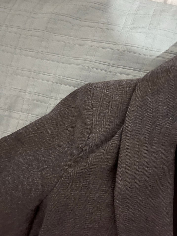 Gri Kadın Keten Blazer Ceket - Görsel 4