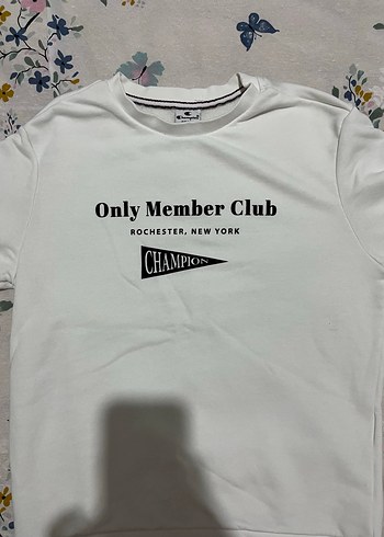 Beyaz Baskılı Kısa Kollu Erkek Sweatshirt - Görsel 2