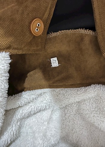 Düğmeli Kahverengi Süet Kadın Ceket - Görsel 4