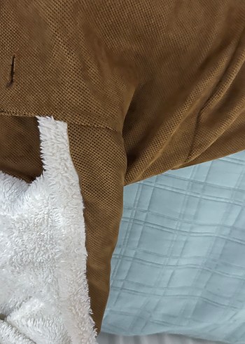 Düğmeli Kahverengi Süet Kadın Ceket - Görsel 3