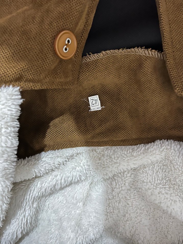 Düğmeli Kahverengi Süet Kadın Ceket - Görsel 4