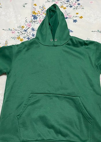 Düğmeli Yeşil Kadın Sweatshirt - Görsel 4