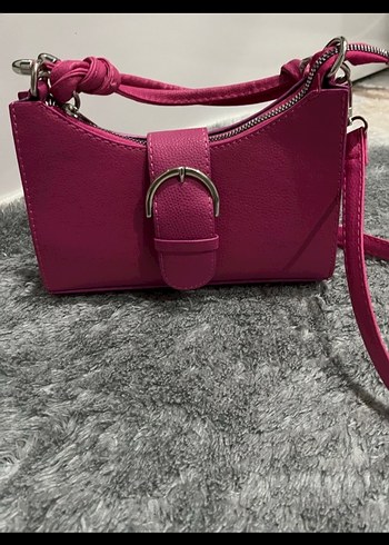 Pembe Deri Kadın Omuz Çantası - Görsel 3