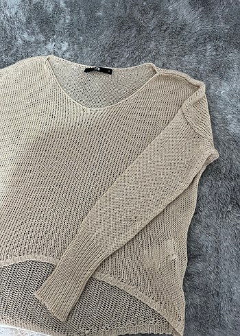 Gri Örgü Kadın Kazak - Görsel 3