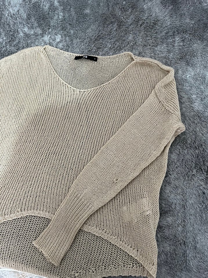 Gri Örgü Kadın Kazak - Görsel 3