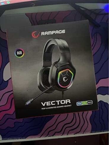 Rampage Rm-k90 Vector Rgb Led 3.5mm Gaming Mikrofonlu Oyuncu Kul