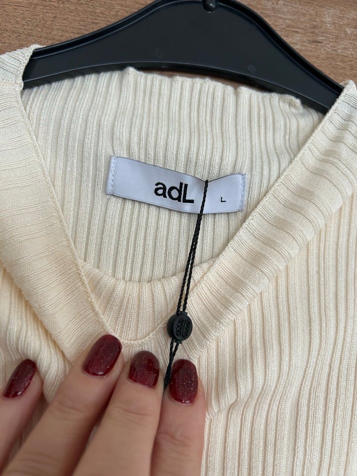 Beyaz Uzun Kollu Triko Kadın Kazak - Görsel 3