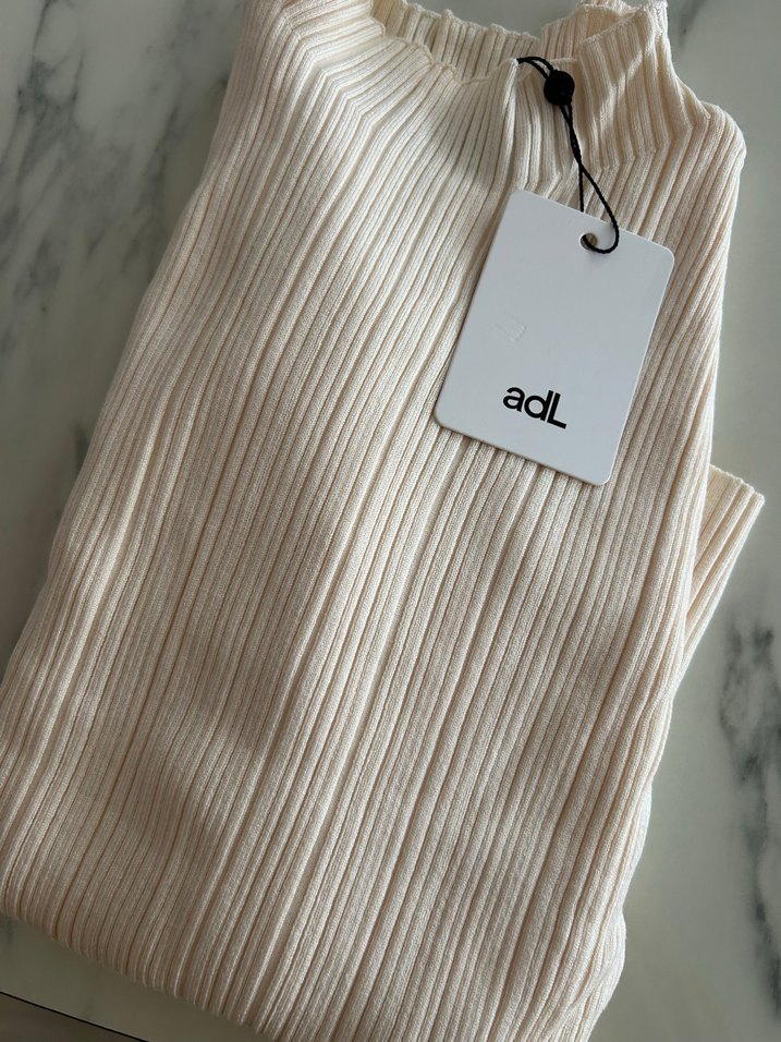 Beyaz Uzun Kollu Triko Kadın Kazak - Görsel 4