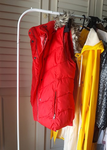 Kırmızı Kadın Şişme Yelek - Görsel 4